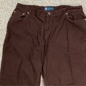 Brown Straight Leg Women's Corduroy Jeans